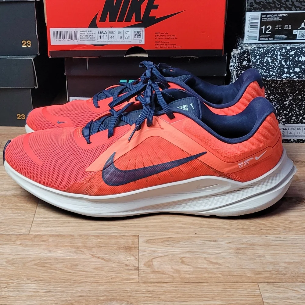 Nike Men Quest 5 Bright Crimson Obsidian DD0204 600 Size 13